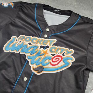 Rocket City Trash Pandas Jersey Mens Medium Minor League Baseball Lunatico